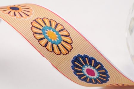 Blütenexplosion Jacquardband_AI-KN